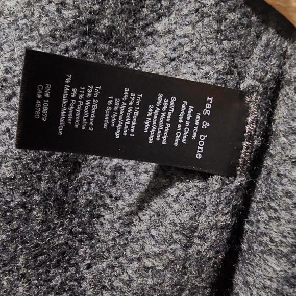 rag & bone Davies Metallic-Trim Crewneck Cardigan New Med - Picture 14 of 16